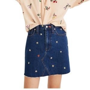 Madewell Floral Confetti Denim Skirt